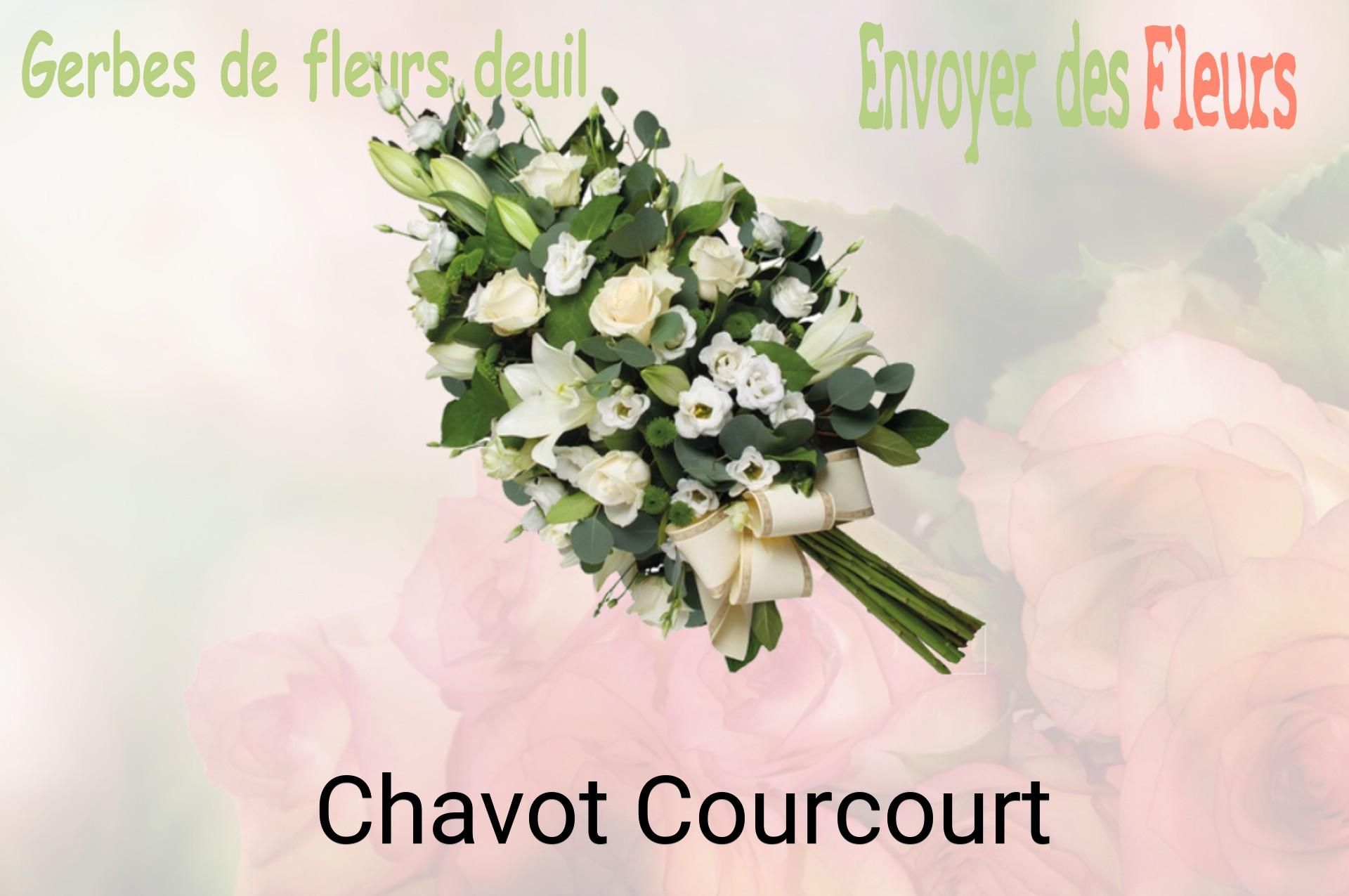 Gerbe de fleurs de deuil livrée à Chavot-Courcourt